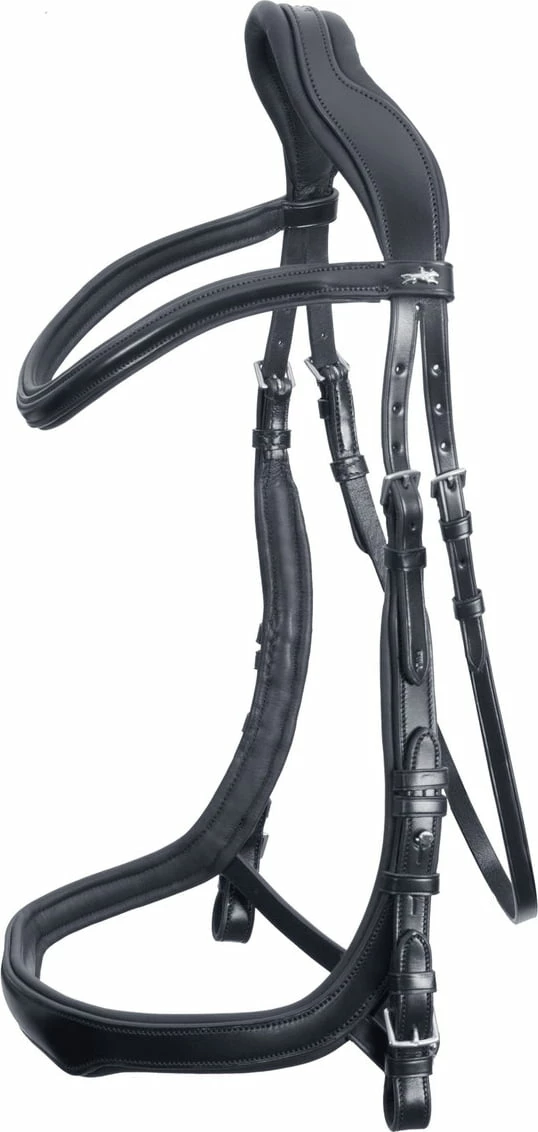 Schockemöhle Sports Bridle Anatomic Line "Equitus Delta" - Espresso Silver 2 Schockemöhle Sports Bridle Anatomic Line "Equitus Delta" - Espresso Silver - Image 2