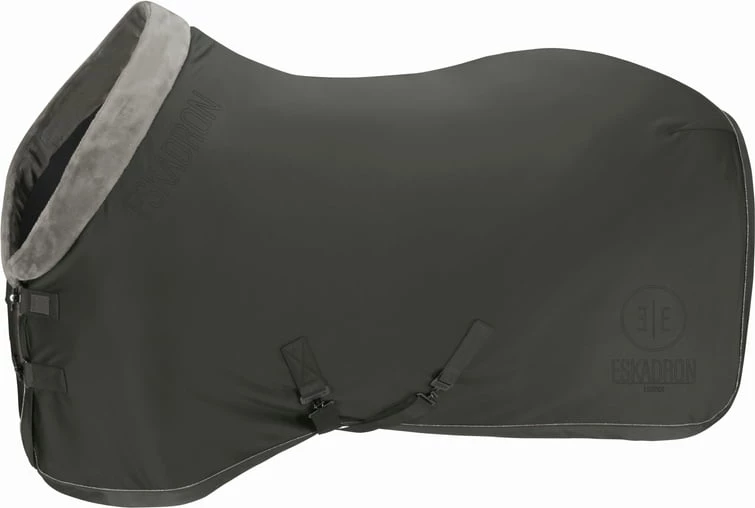 ESKADRON JERSEY Faux Fur Cooler Rug, Black 2 ESKADRON JERSEY Faux Fur Cooler Rug, Black - Image 2