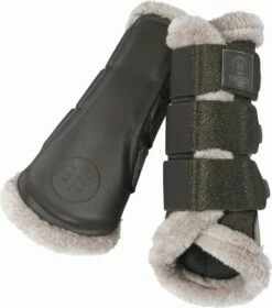 ESKADRON GLITTER MESH Faux Fur Tendon Boots, Black -Pet Supplies Sales Shop 33348 54b7f1c9