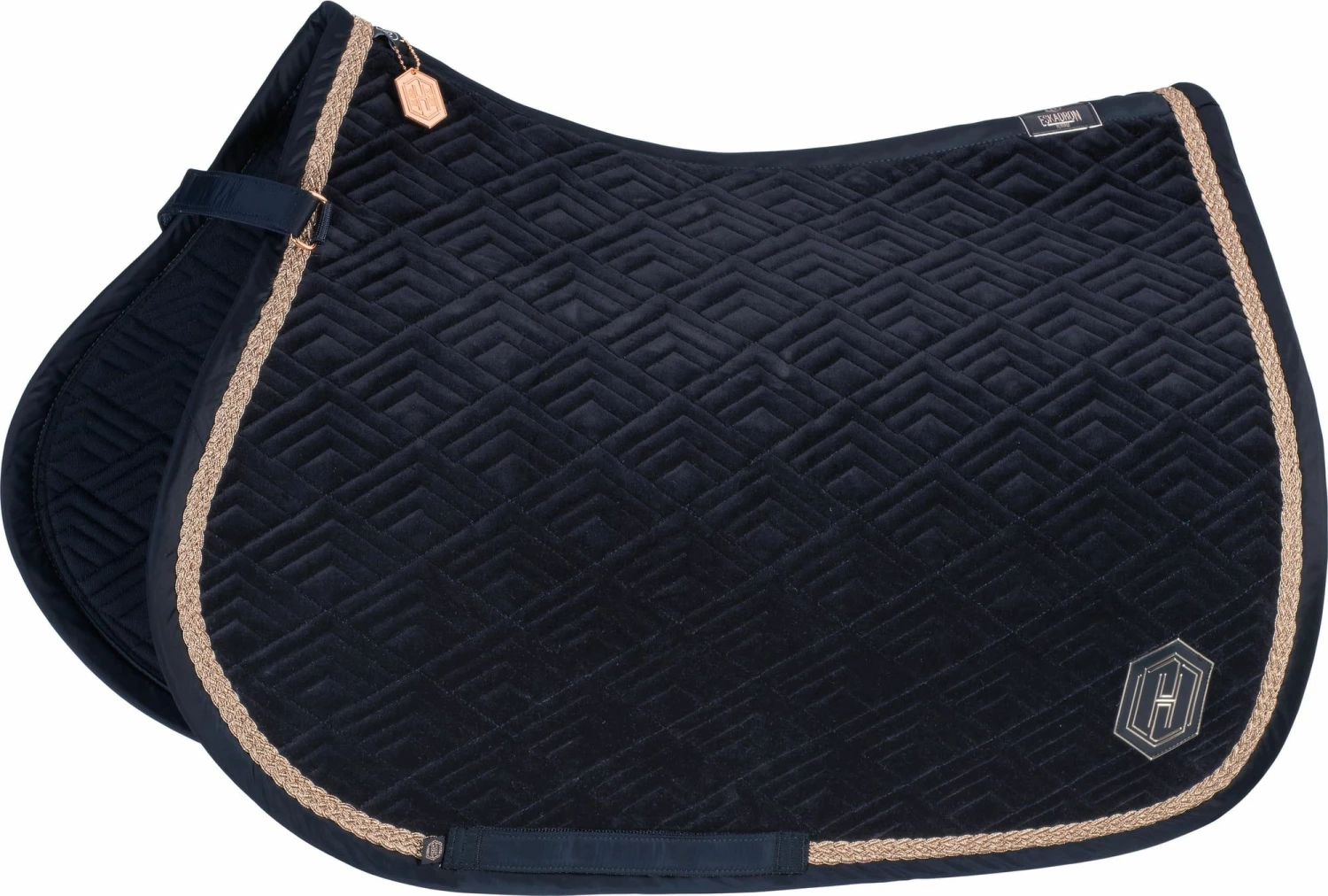 ESKADRON Saddle Pad - VELVET EMBLEM, Navy 6 ESKADRON Saddle Pad - VELVET EMBLEM, Navy - Image 6