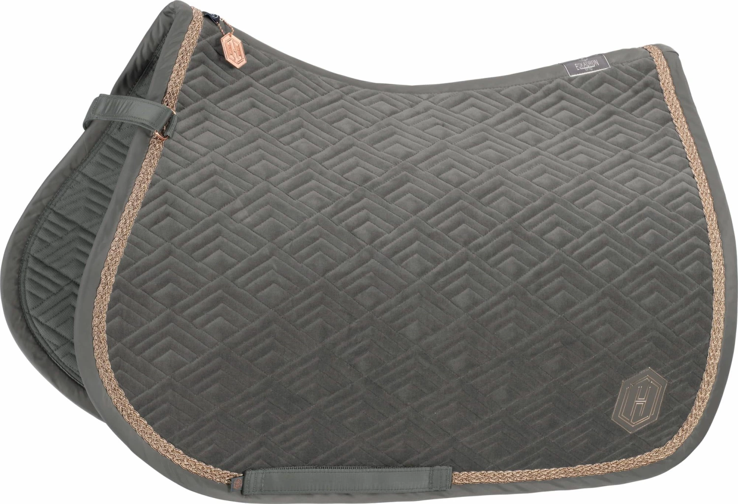 ESKADRON Saddle Pad - VELVET EMBLEM, Pearl Rose 2 ESKADRON Saddle Pad - VELVET EMBLEM, Pearl Rose - Image 2
