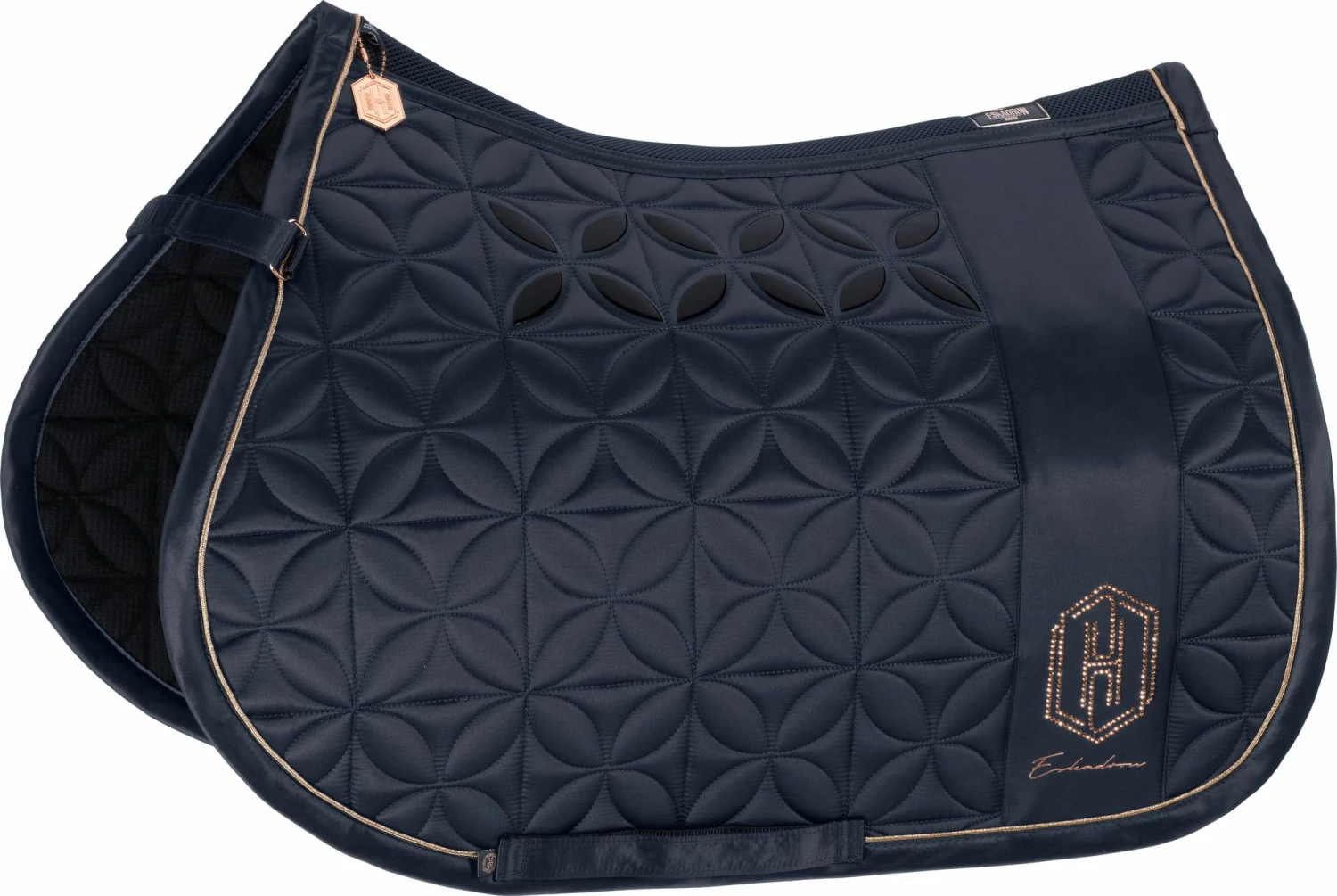 ESKADRON Saddle Pad - MATTGLOSS BIG SQUARE, Navy 4 ESKADRON Saddle Pad - MATTGLOSS BIG SQUARE, Navy - Image 4