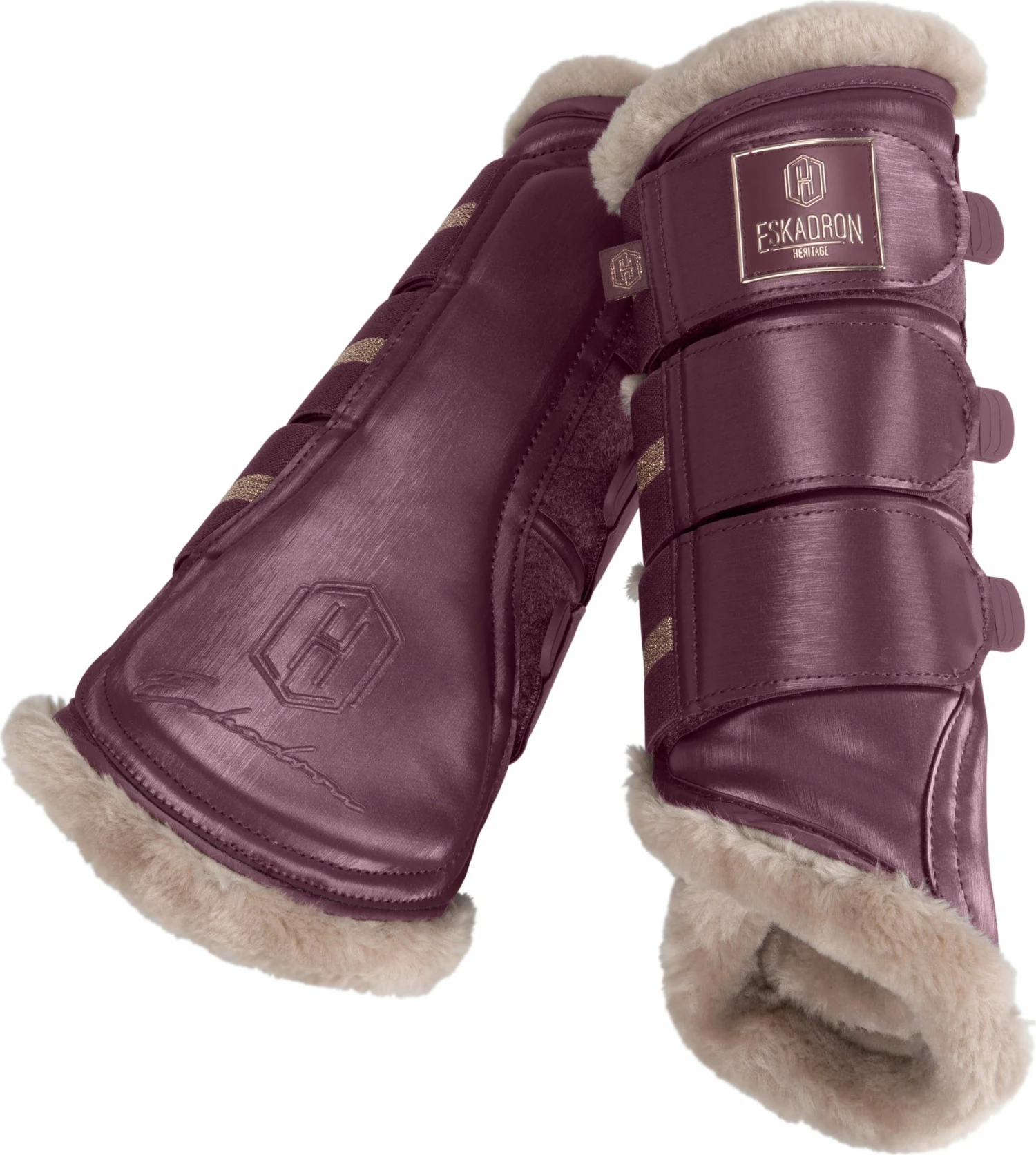 ESKADRON Tendon Boots - GLAMSLATE FAUXFUR, Pearl Rose 5 ESKADRON Tendon Boots - GLAMSLATE FAUXFUR, Pearl Rose - Image 5