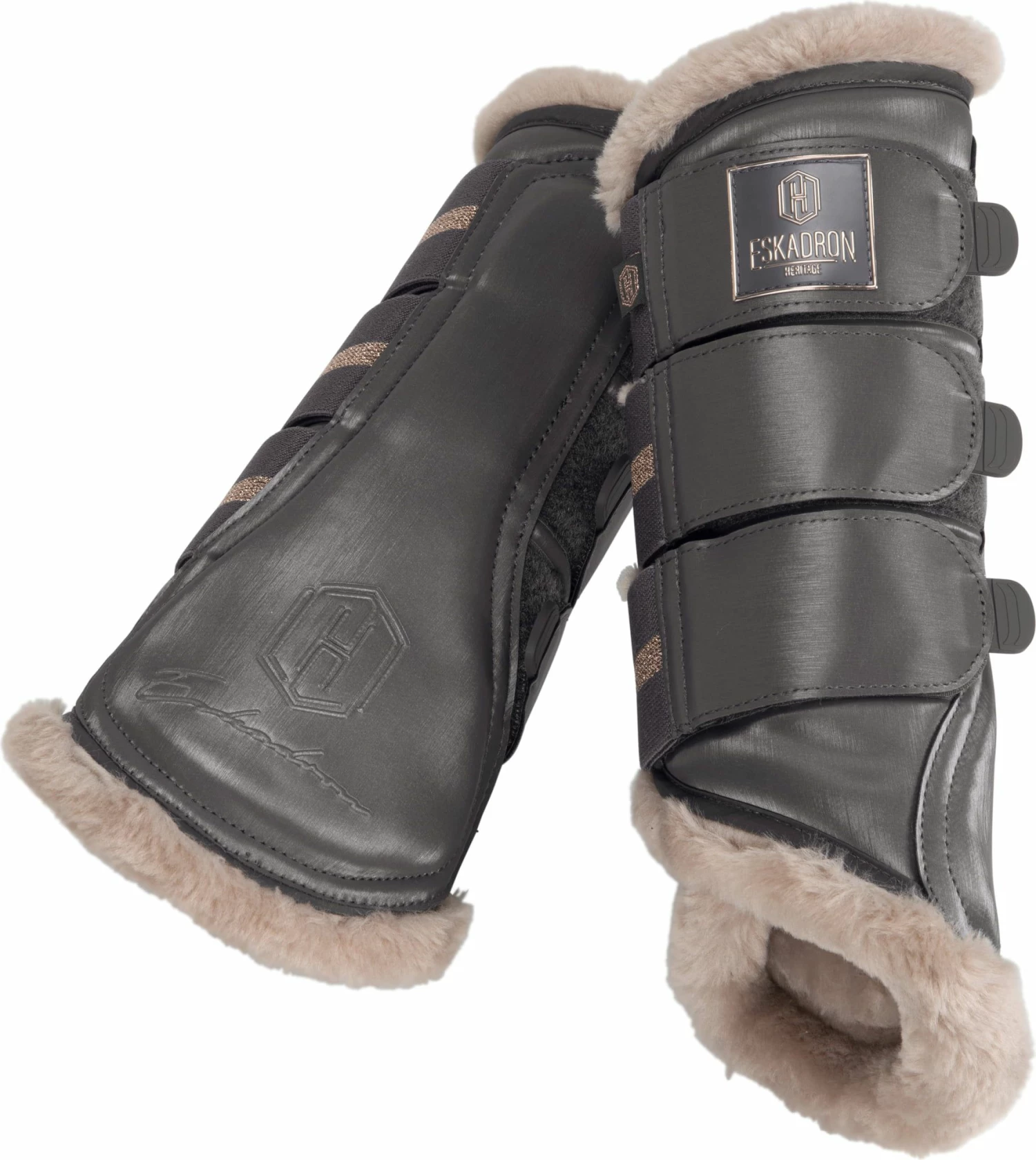 ESKADRON Tendon Boots - GLAMSLATE FAUXFUR, Cassis 4 ESKADRON Tendon Boots - GLAMSLATE FAUXFUR, Cassis - Image 4