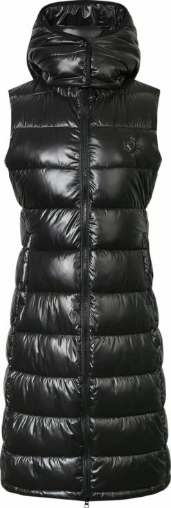 Covalliero Long Quilted Waistcoat, Black