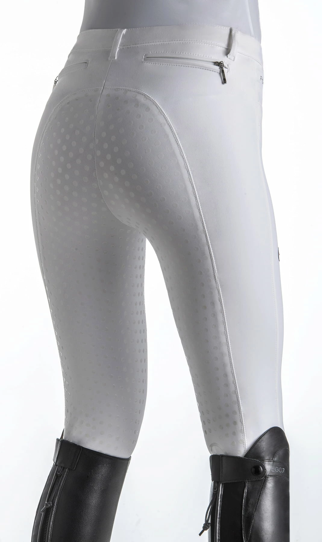EGO7 "Dressage Full Grip" Jodhpurs, White 2 EGO7 "Dressage Full Grip" Jodhpurs, White - Image 2