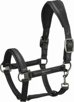 ESKADRON DOUBLEPIN LEATHER Halter, Black
