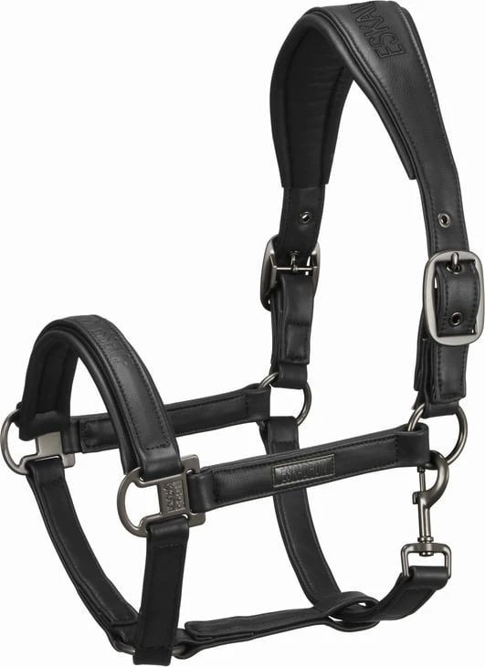 ESKADRON DOUBLEPIN LEATHER Halter, Black 1 ESKADRON DOUBLEPIN LEATHER Halter, Black