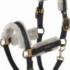 ESKADRON Halter - DOUBLE PIN METALLIC FAUX LEATHER FF, Black