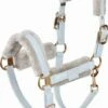 ESKADRON Halter - DOUBLE PIN METALLIC FAUX LEATHER FF, Powder Blue