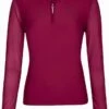 ESKADRON REFLEXX Half-Zip Long-Sleeved Shirt, Berry Fusion
