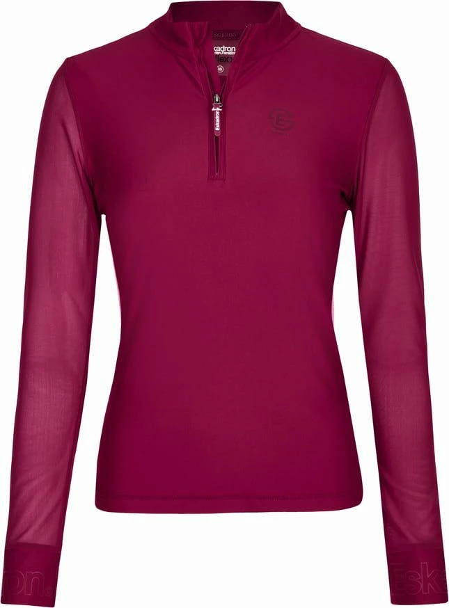 ESKADRON REFLEXX Half-Zip Long-Sleeved Shirt, Berry Fusion 1 ESKADRON REFLEXX Half-Zip Long-Sleeved Shirt, Berry Fusion