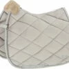 ESKADRON Saddle Pad - VELVET CROCO, Pearl Grey