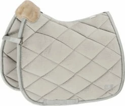 ESKADRON Saddle Pad - VELVET CROCO, Pearl Grey