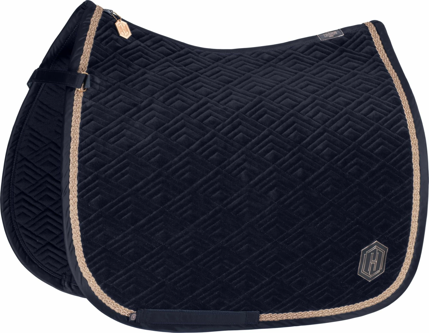 ESKADRON Saddle Pad - VELVET EMBLEM, Navy 1 ESKADRON Saddle Pad - VELVET EMBLEM, Navy
