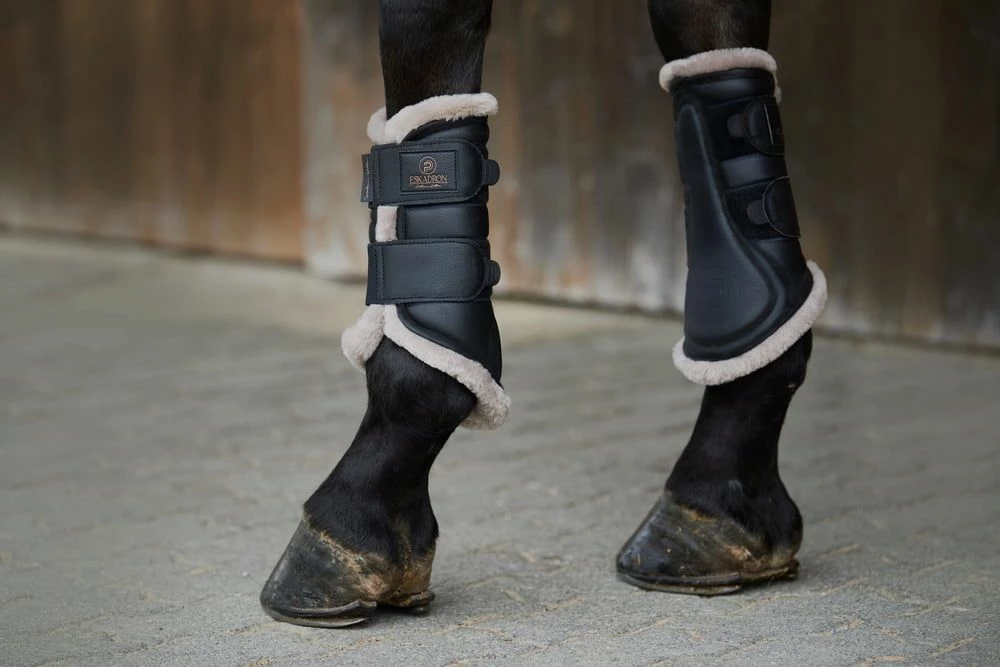 ESKADRON Tendon Boots - FAUX LEATHER FF, Black 3 ESKADRON Tendon Boots - FAUX LEATHER FF, Black - Image 3