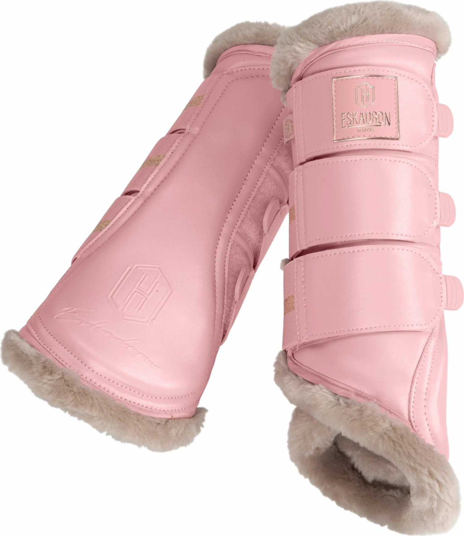 ESKADRON Tendon Boots - GLAMSLATE FAUXFUR, Pearl Rose 1 ESKADRON Tendon Boots - GLAMSLATE FAUXFUR, Pearl Rose
