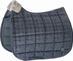 ESKADRON VELVET STAMP Saddle Pad, Dove Blue