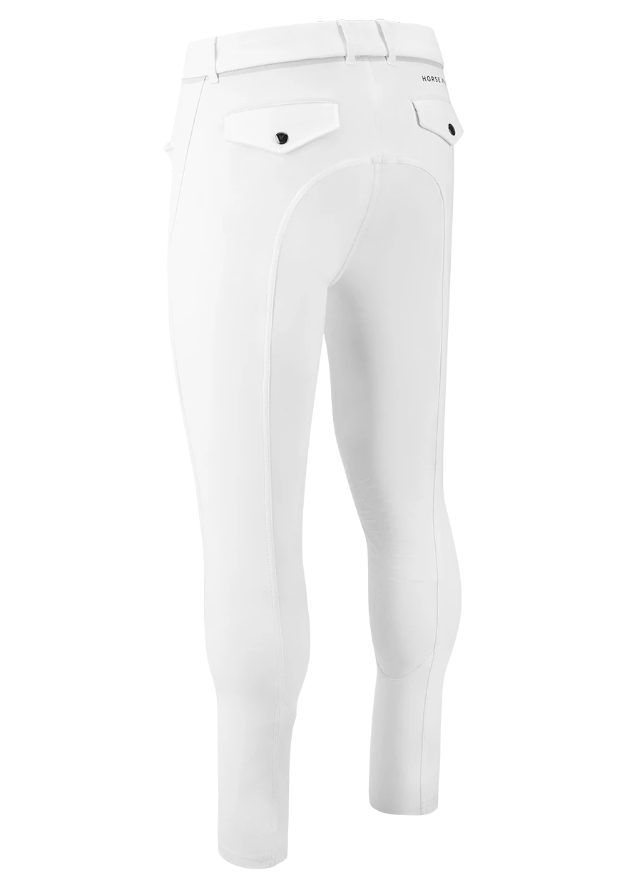 Horse Pilot Men's 'X-Balance' Jodhpurs, White 2 Horse Pilot Men's 'X-Balance' Jodhpurs, White - Image 2