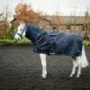 Horseware Ireland Rambo Mack In A Sack Rain Riding Rug, Navy/Burgundy