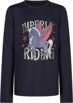 Imperial Riding Kids' Top - IRHBobby, Navy