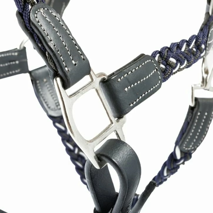 Kavalkade "Tessa" Braided Halter, Anthracite-Navy-White 3 Kavalkade "Tessa" Braided Halter, Anthracite-Navy-White - Image 3