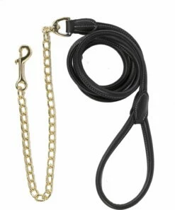 Kentucky Horsewear Faux Leather Lead With Chain, 270cm