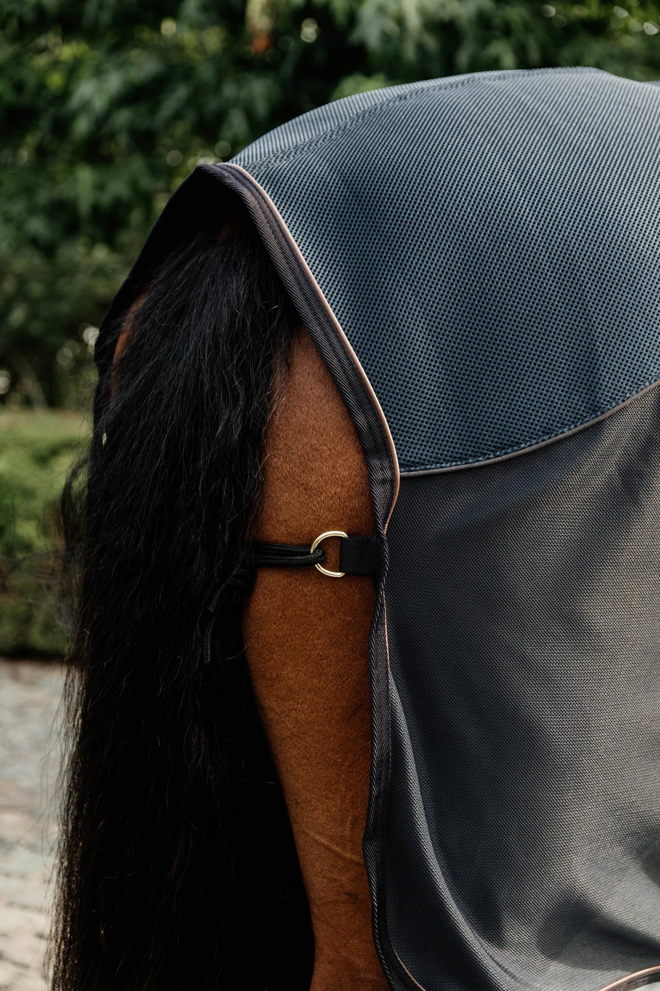 Kentucky Horsewear Mesh Combo Cooler Sheet, Navy 5 Kentucky Horsewear Mesh Combo Cooler Sheet, Navy - Image 5