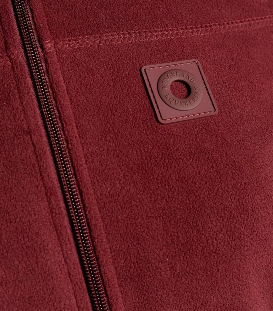 Kingsland "KLsina" Microfleece Jacket, Red Port Royal 3 Kingsland "KLsina" Microfleece Jacket, Red Port Royal - Image 3