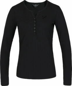 Kingsland "KLwakely" Long Sleeve Rib Top, Black