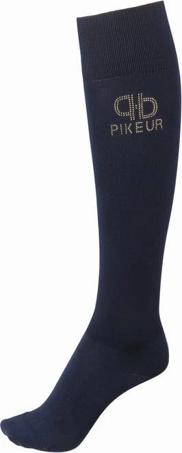PIKEUR Gold Rhinestone Knee Socks, Night Blue 1 PIKEUR Gold Rhinestone Knee Socks, Night Blue