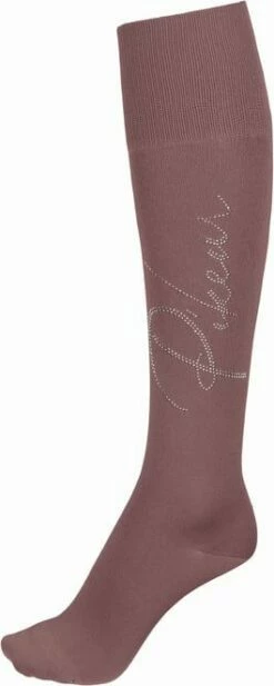 PIKEUR Knee Socks With Rhinestones, Noble Rose