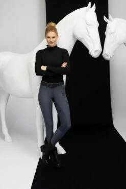 PIKEUR Winter Breeches - Mid Waist, Dark Shadow -Pet Supplies Sales Shop pikeur winter breeches mid waist dark shadow 40 840549 en