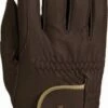Roeckl "Lona" Riding Gloves - Mocha/Gold