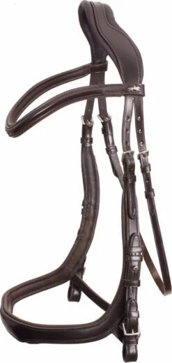 Schockemöhle Sports Bridle Anatomic Line "Equitus Delta" - Espresso Silver