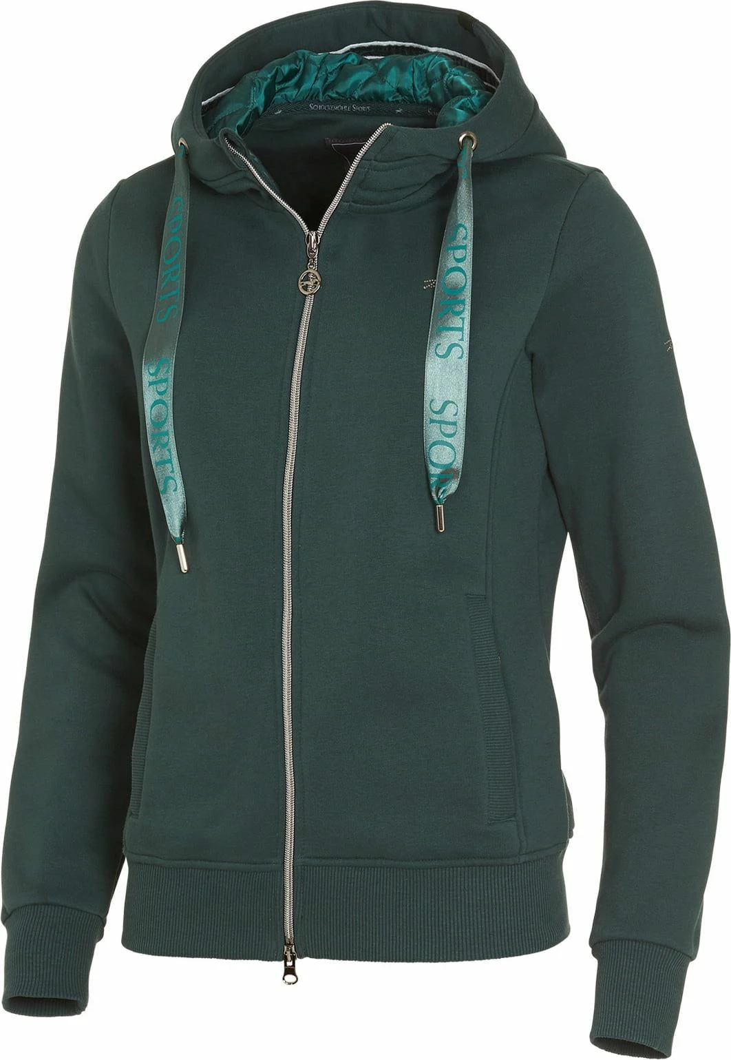 Schockemöhle Sports Calice Style Sweatshirt Jacket, Bottle Green 1 Schockemöhle Sports Calice Style Sweatshirt Jacket, Bottle Green