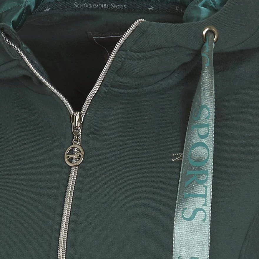 Schockemöhle Sports Calice Style Sweatshirt Jacket, Bottle Green 2 Schockemöhle Sports Calice Style Sweatshirt Jacket, Bottle Green - Image 2