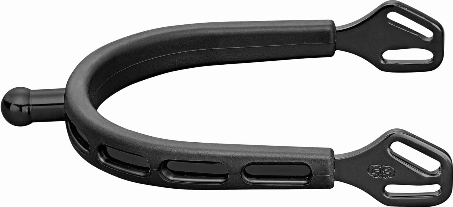 Sprenger ULTRA Fit EXTRA GRIP Spurs "Black Series", Stainless Steel Anthracite, 20mm Ball-Shaped 1 Sprenger ULTRA Fit EXTRA GRIP Spurs "Black Series", Stainless Steel Anthracite, 20mm Ball-Shaped