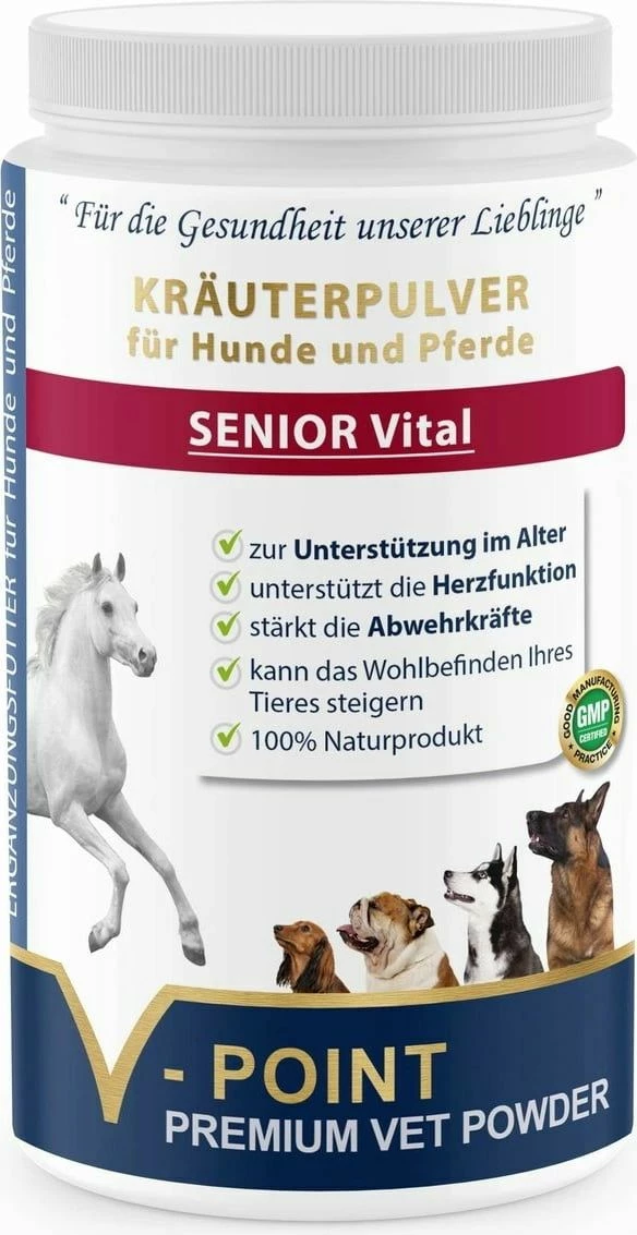 V-POINT SENIOR VITAL - Premium Herbal Powder For Dogs And Horses 1 V-POINT SENIOR VITAL - Premium Herbal Powder For Dogs And Horses