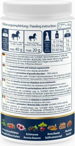V-POINT VITAMIN Booster - Vital Mushroom And Premium Herbal Powder For Dogs And Horses -Pet Supplies Sales Shop v point vitamin booster vital mushroom and premium herbal powder for dogs and horses 500 g 639957 en