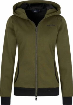 HV Polo Zip-Up Cardigan - HVPDeborah, Dark Oil Green